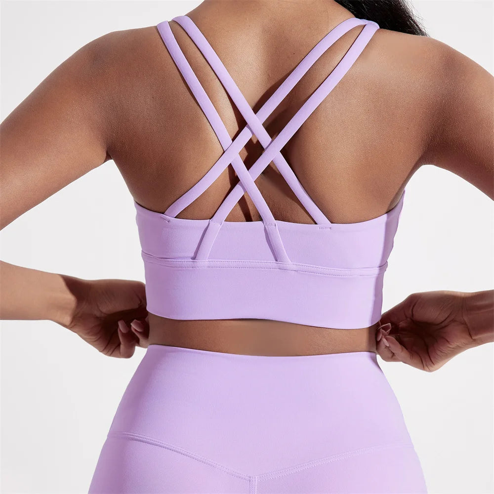 Cross Back Yoga & Pilates Sports Bra