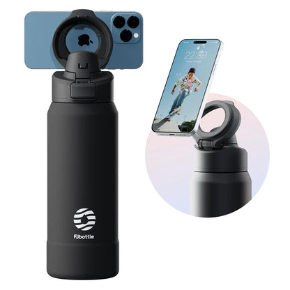 Stainless Steel Water Bottle with Magnetic Phone Holder