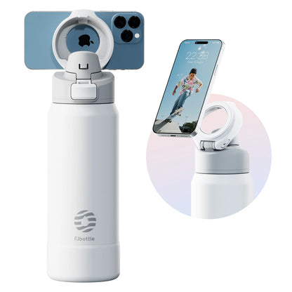 Stainless Steel Water Bottle with Magnetic Phone Holder