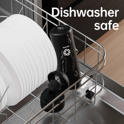 Stainless Steel Water Bottle with Magnetic Phone Holder